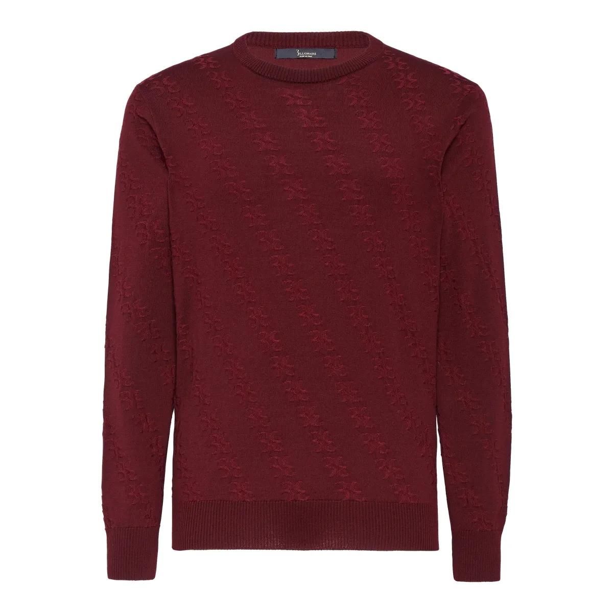 Strukturierter Strickpullover mit Rundhalsausschnitt