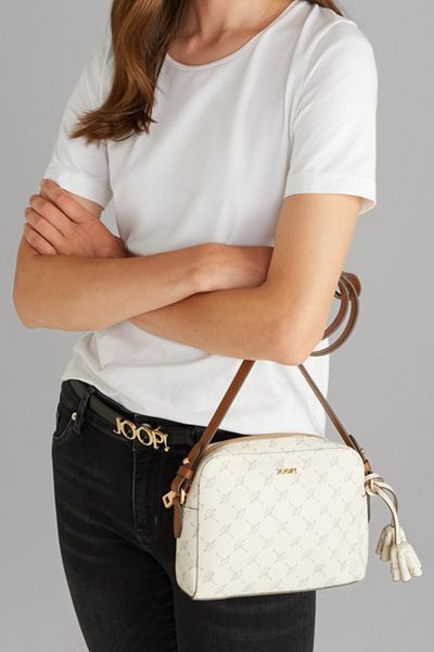 JOOP! Cortina Cloe offwhite Schultertasche mit Logo-Muster