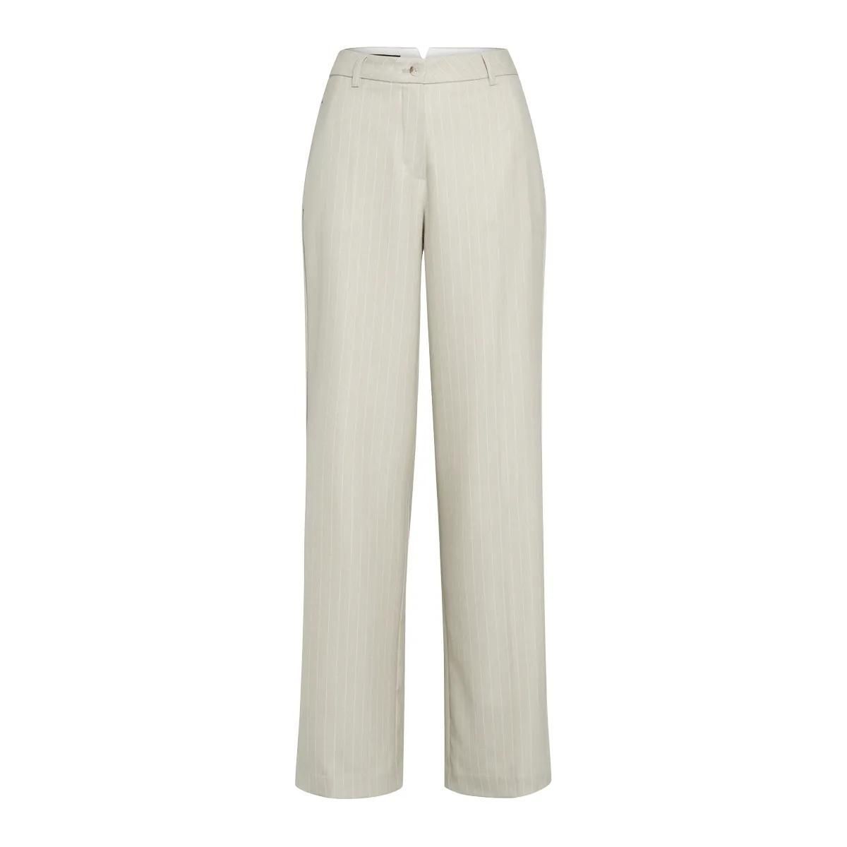 Gestreifte Hose mit weitem Bein, lockere Passform