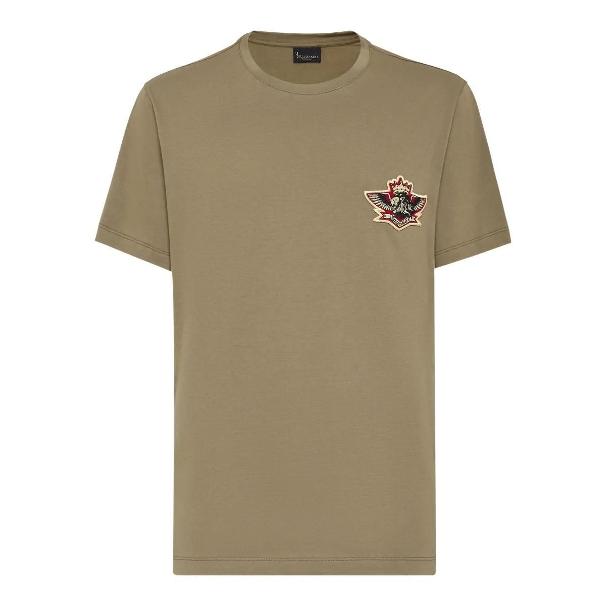 Besticktes Baumwolljersey T-Shirt