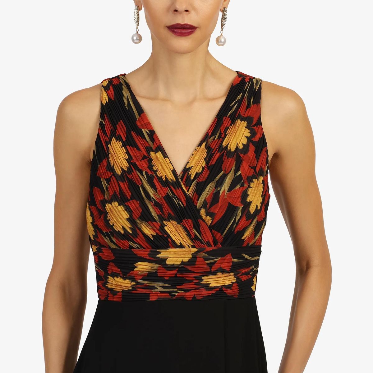 Elegantes, bedrucktes Maxikleid für den Abend