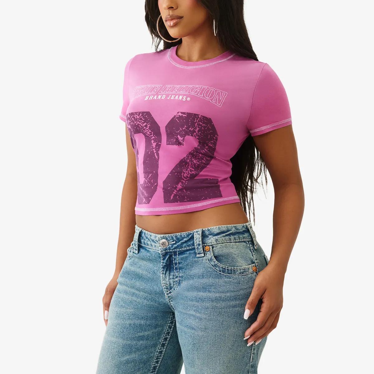 Kurzes Baby-T-Shirt mit Grafikdetails