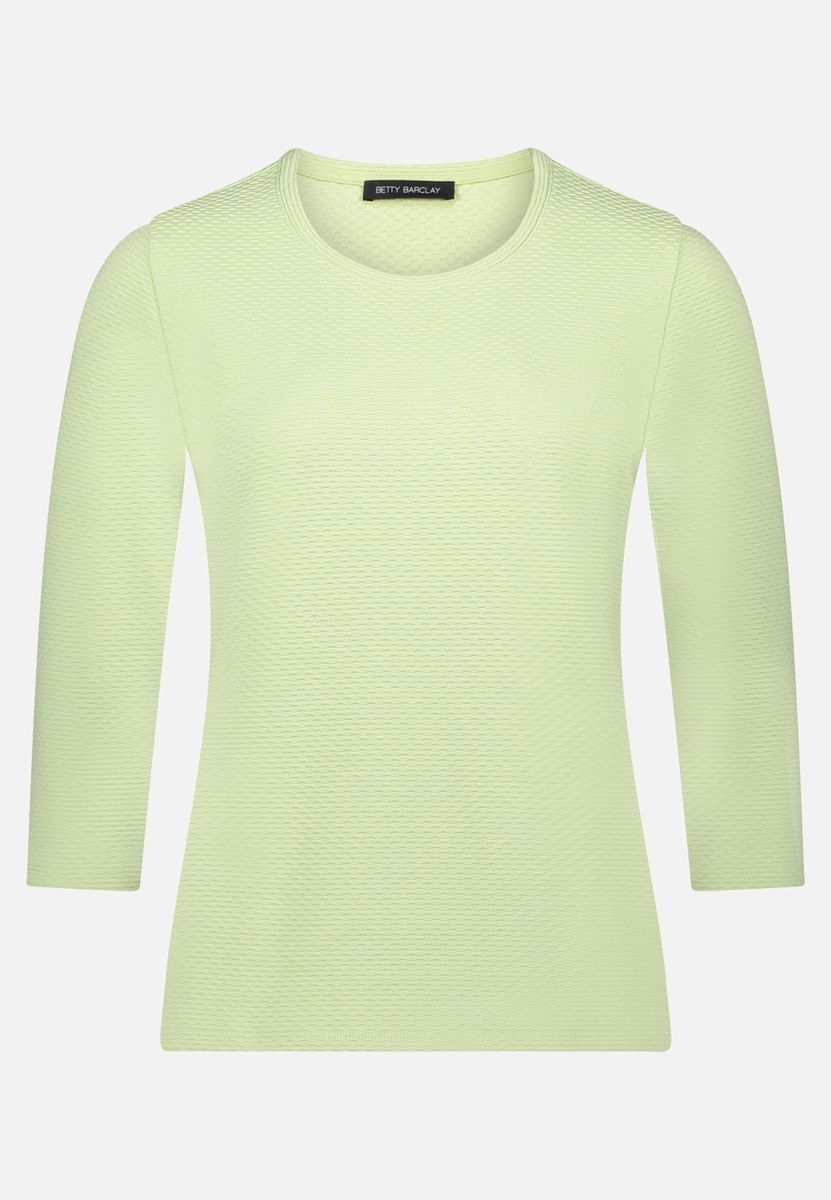 Strukturiertes Strickoberteil mit Dreiviertelärmeln