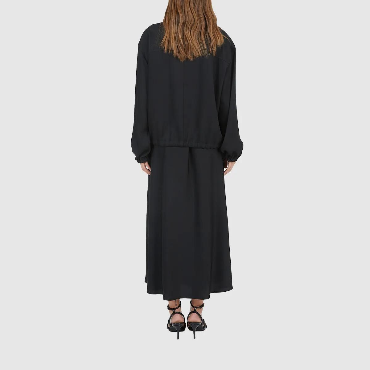 Schwarzer Maxi-Rock mit Joggerbund