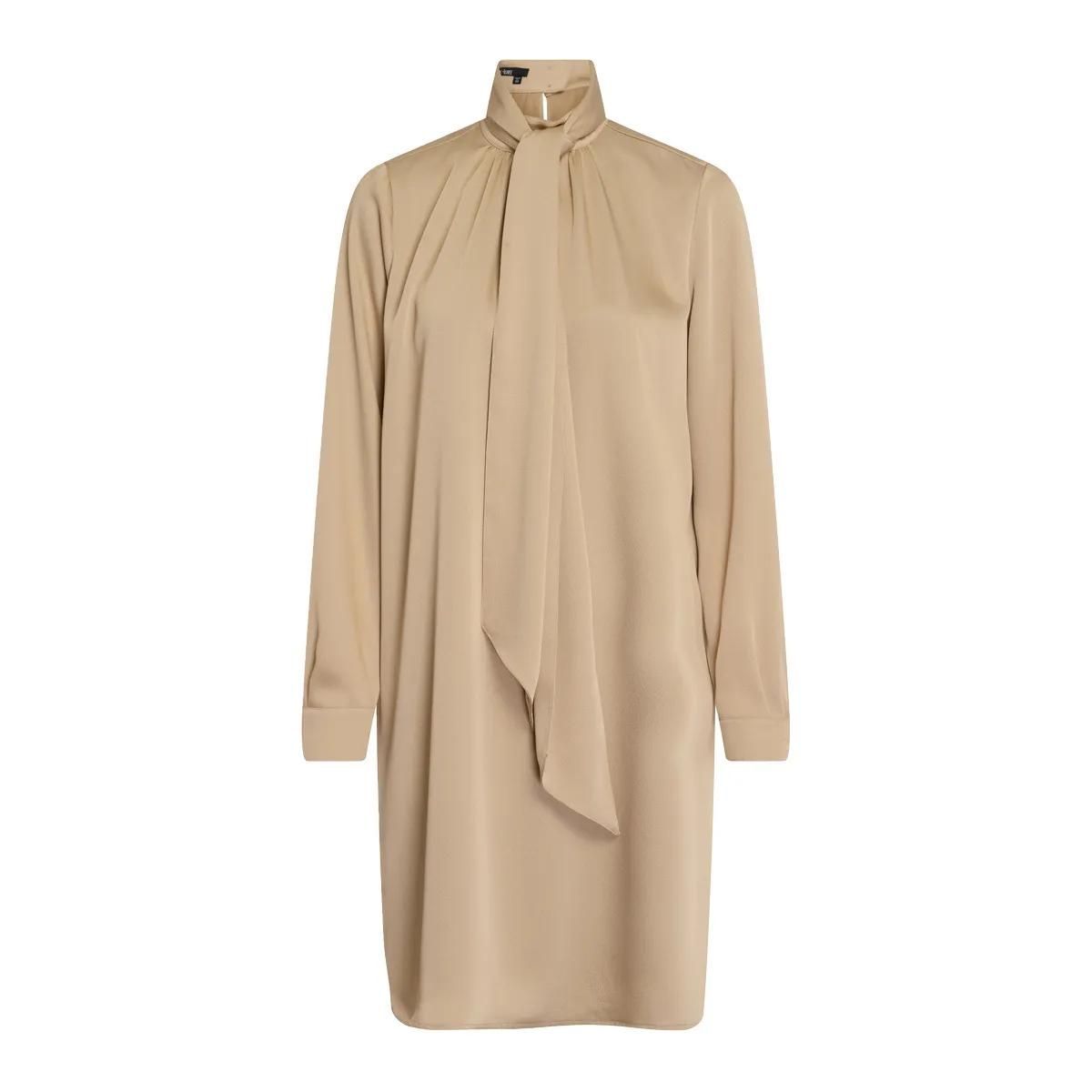 Elegantes Langarm-Minikleid mit Bindekragen