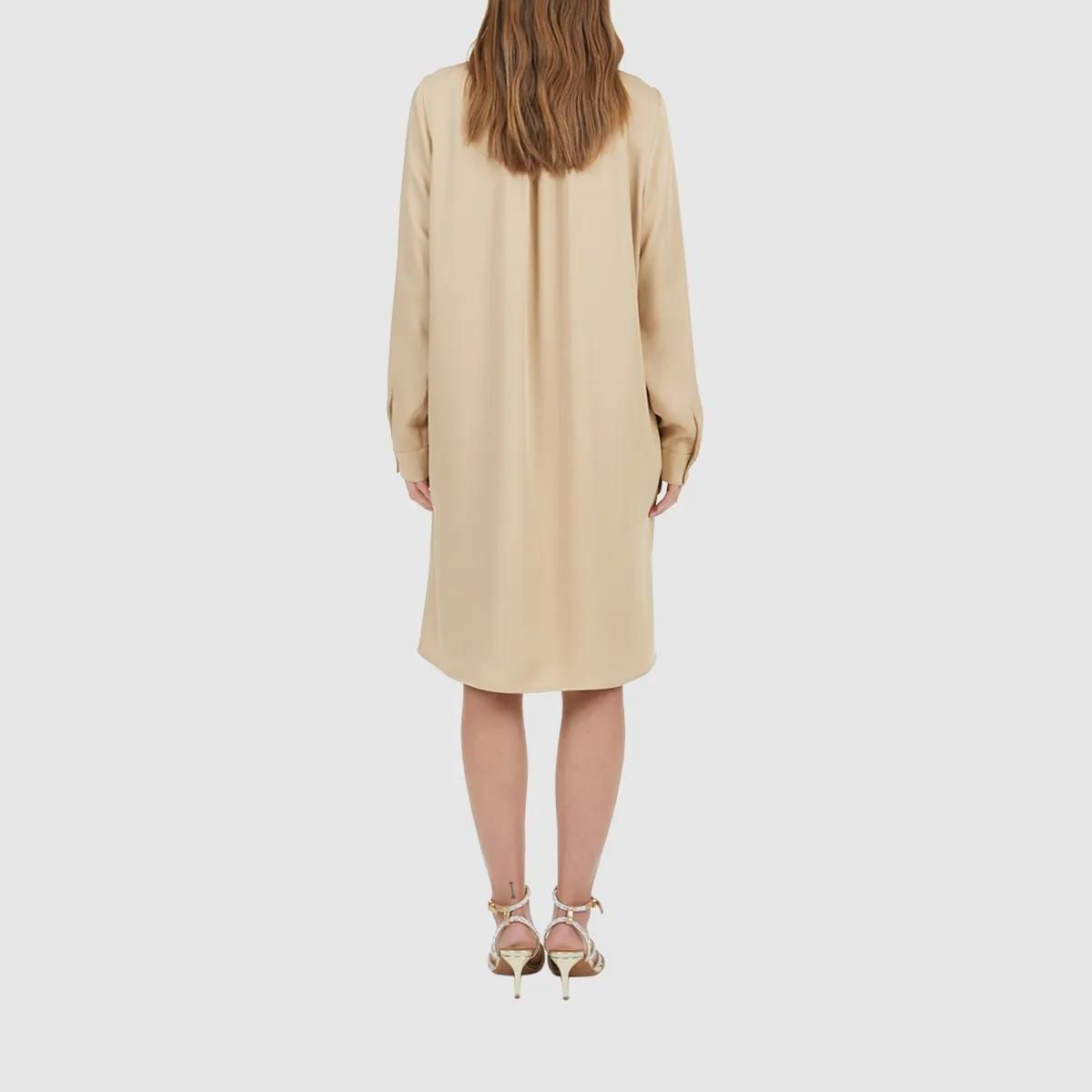 Elegantes Langarm-Minikleid mit Bindekragen