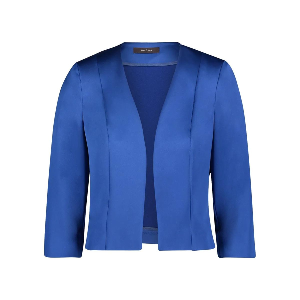 Eleganter Satin-Blazer mit 3/4-Ärmeln