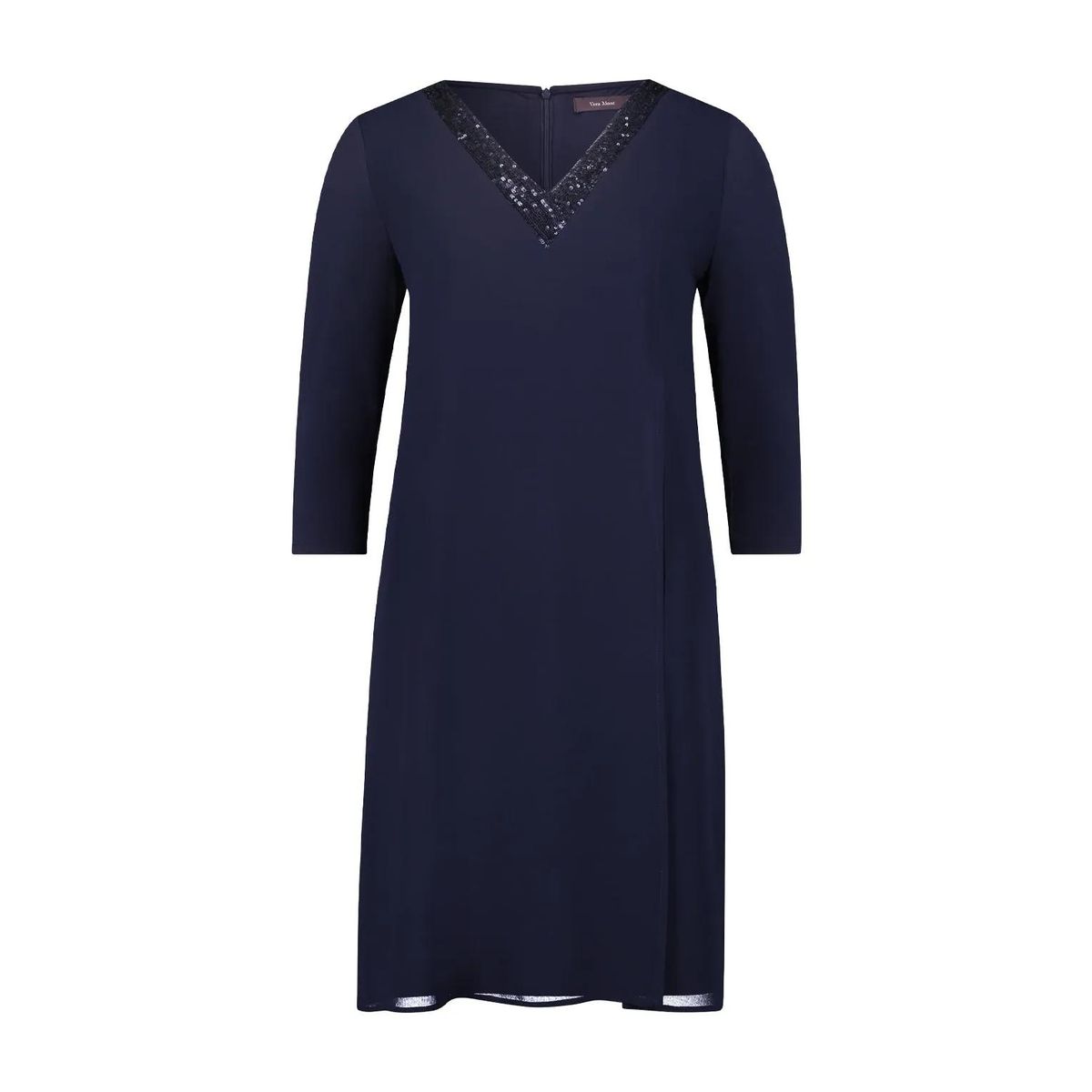 Elegantes Marineblaues Cocktailkleid mit Pailletten