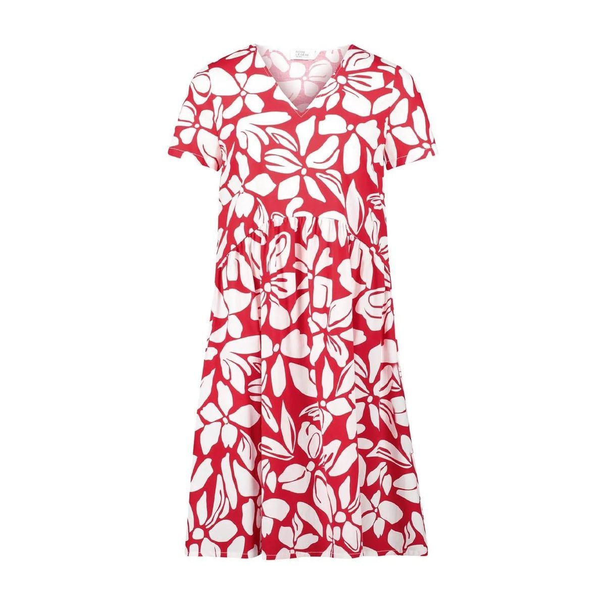 Baumwoll-Midikleid mit Blumendruck