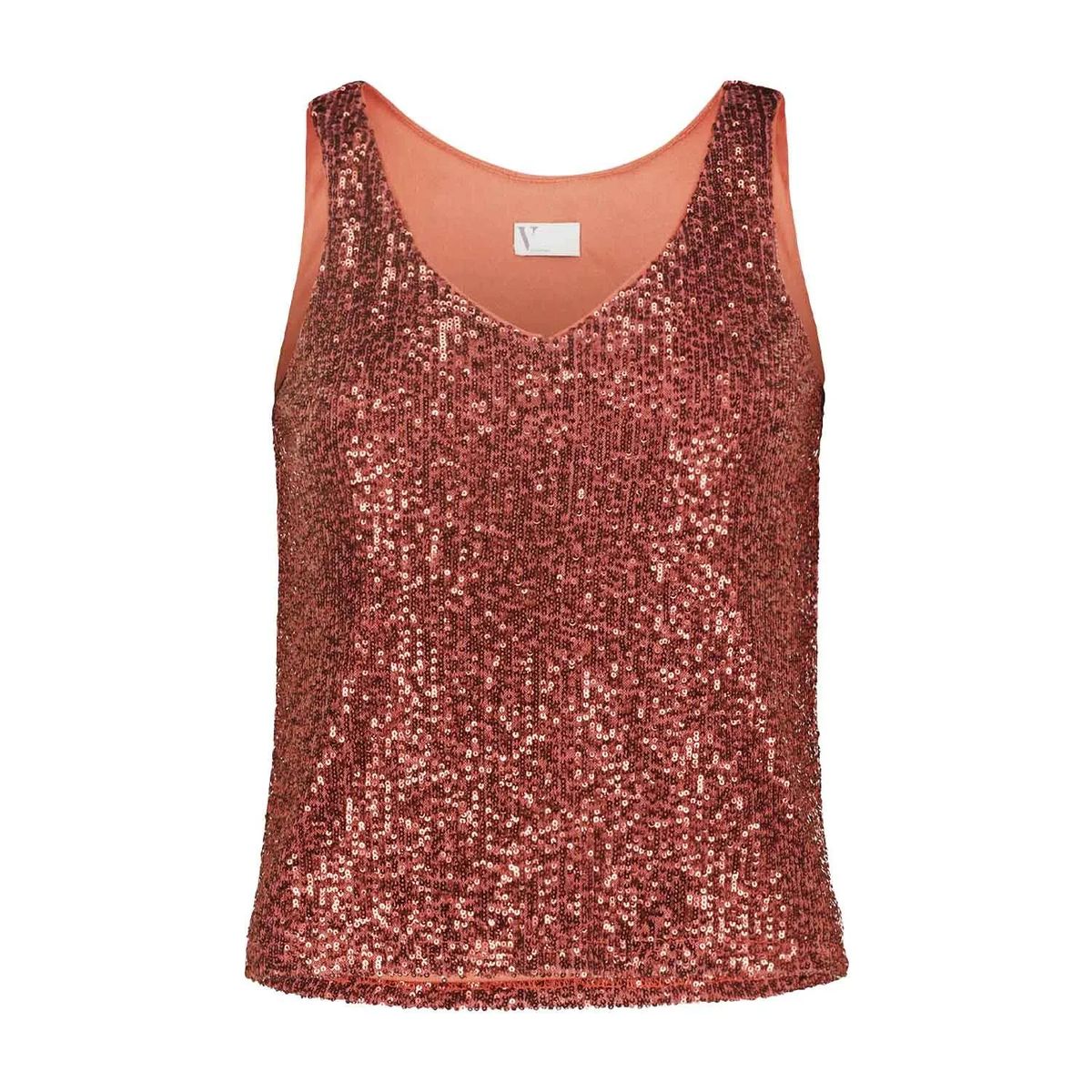 Ärmelloses Tanktop mit Pailletten