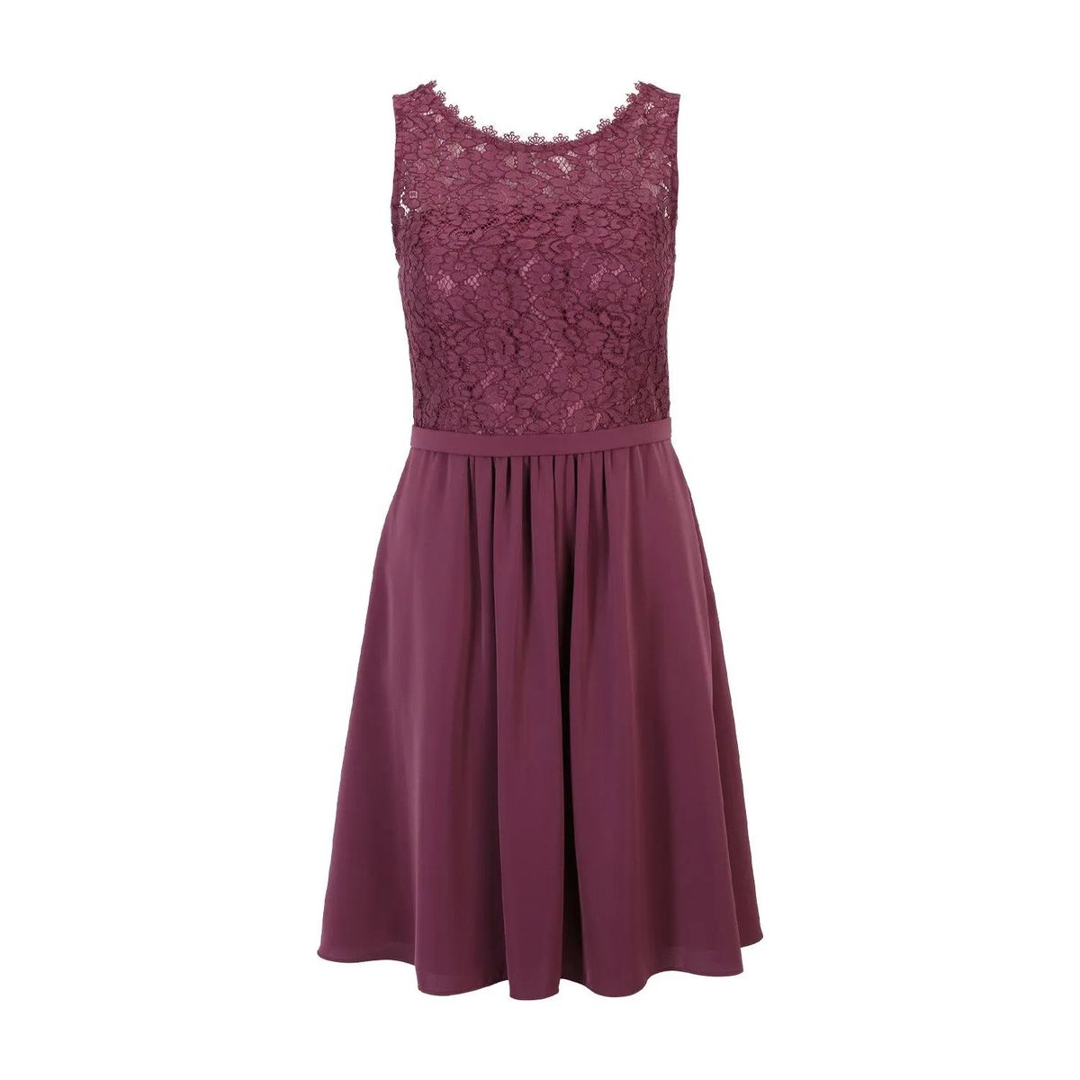 A-Linien Cocktailkleid mit Spitzeneinsatz