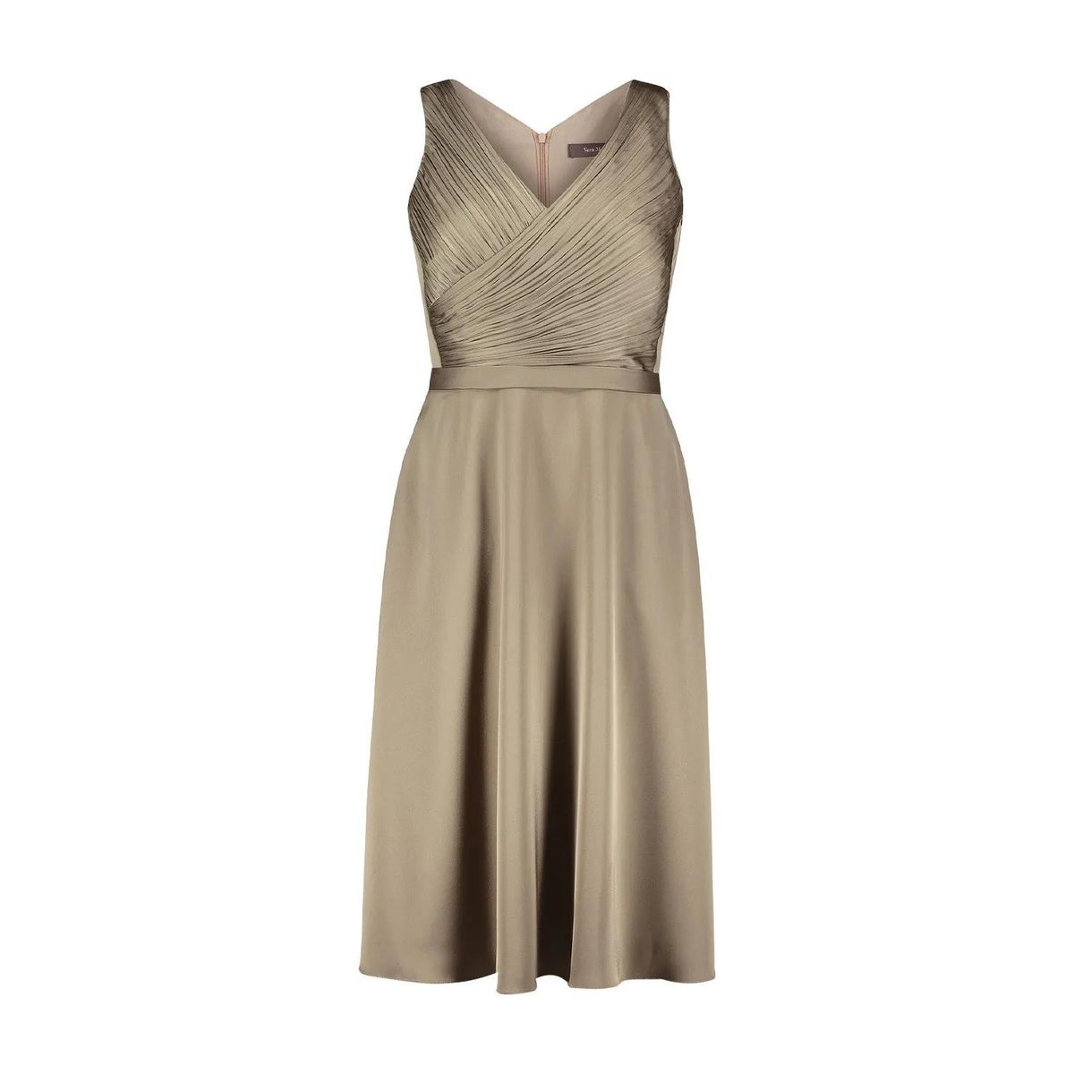 Elegantes Satin-Midi-Cocktailkleid