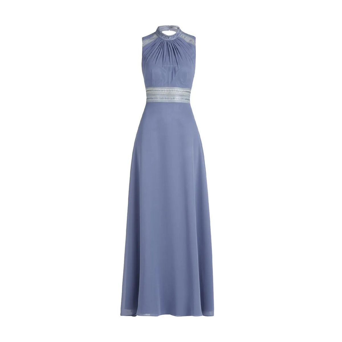 Elegantes Chiffon-Maxikleid mit Kragen