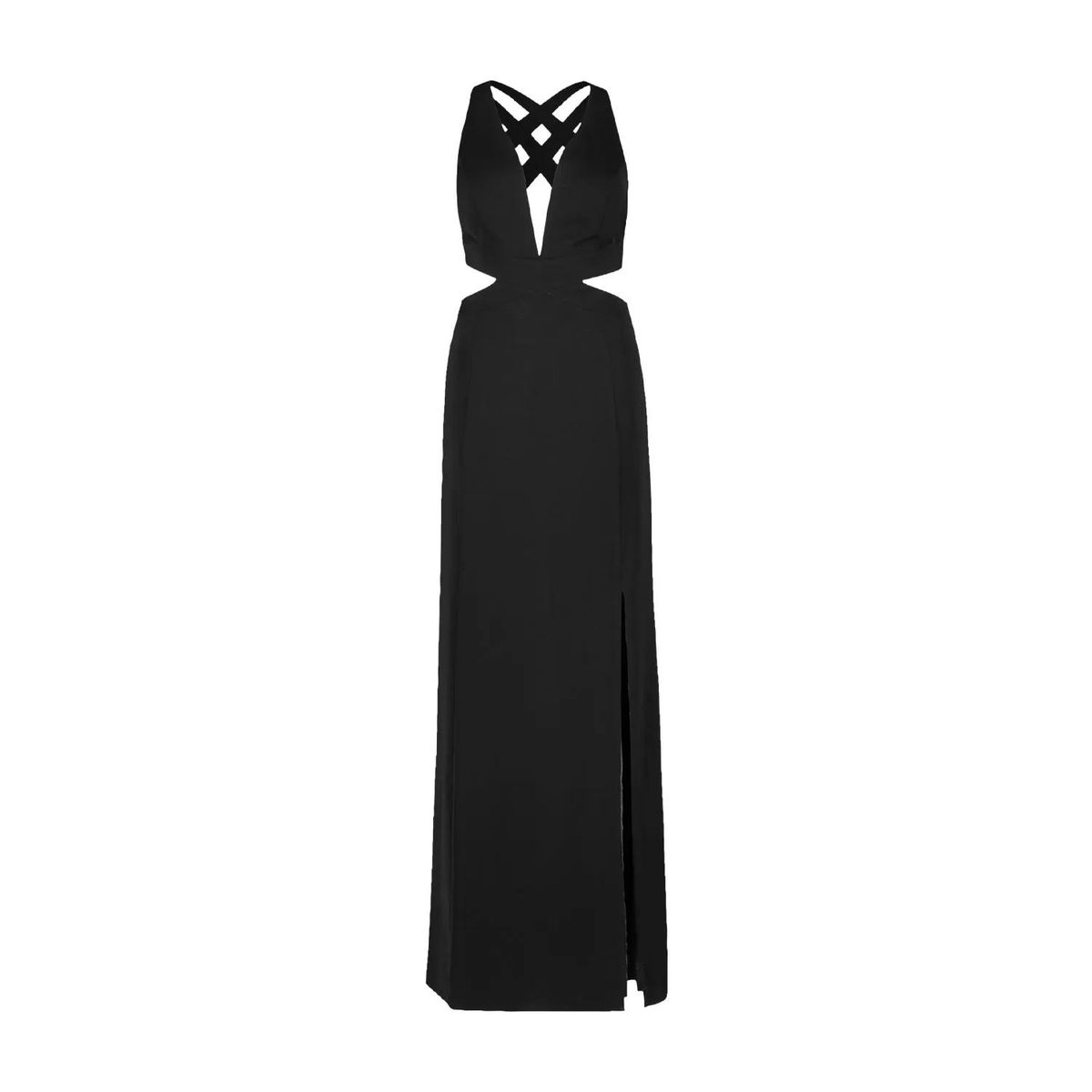 Elegantes schwarzes Maxi-Abendkleid