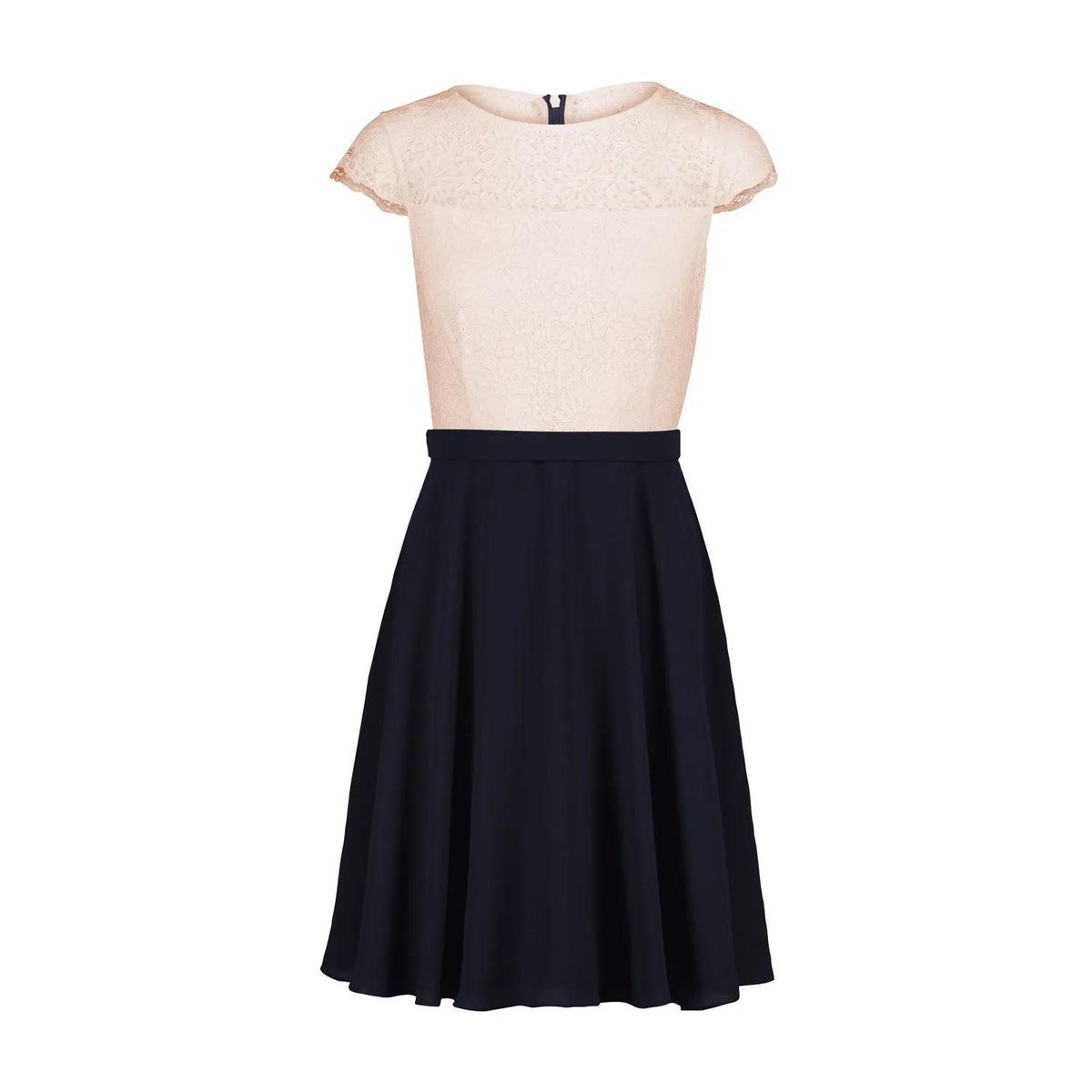 Elegantes Chiffonkleid mit Spitzentop