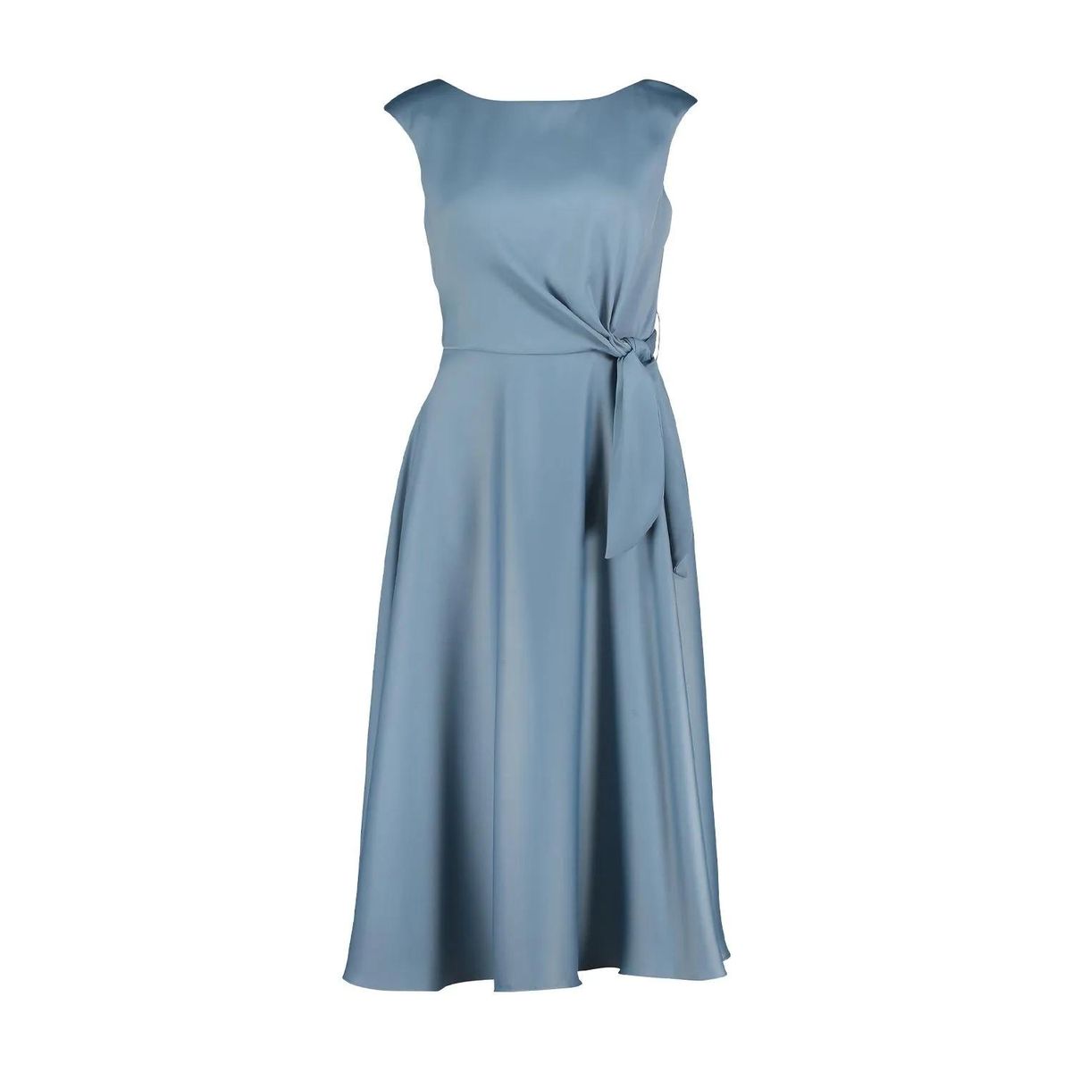 Elegantes Satin-Midi-Cocktailkleid