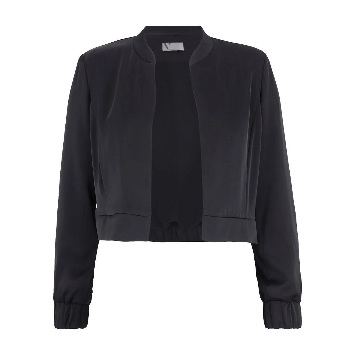 Elegante Cropped Blousonjacke aus Satin