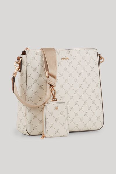 JOOP! Cortina Jasmina Schultertasche Offwhite mit Kornblumenmuster