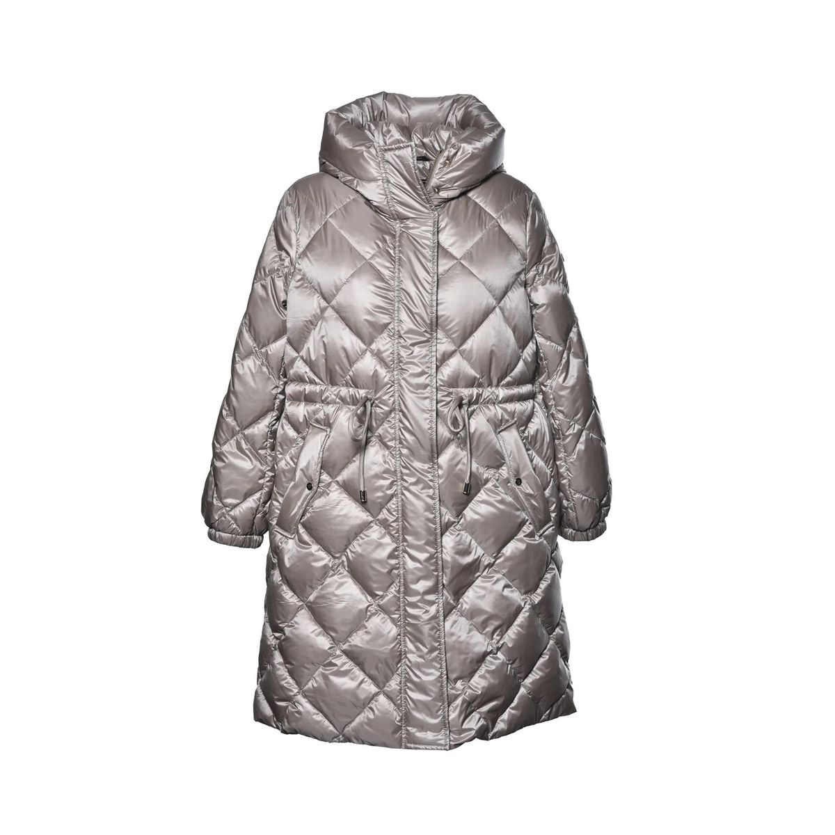 Rautenstepp Mantel mit Kapuze