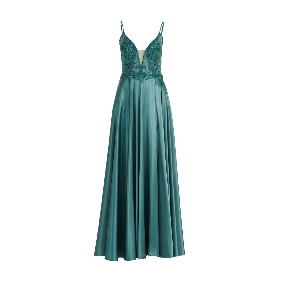 Elegantes Abendkleid mit Spitzenoberteil