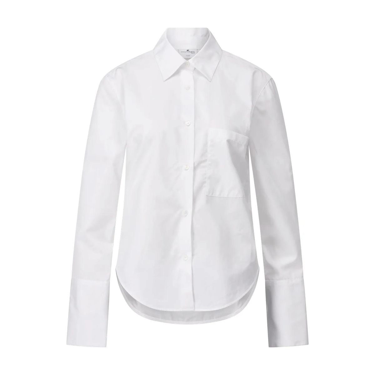 Klassisches Weißes Langarmhemd