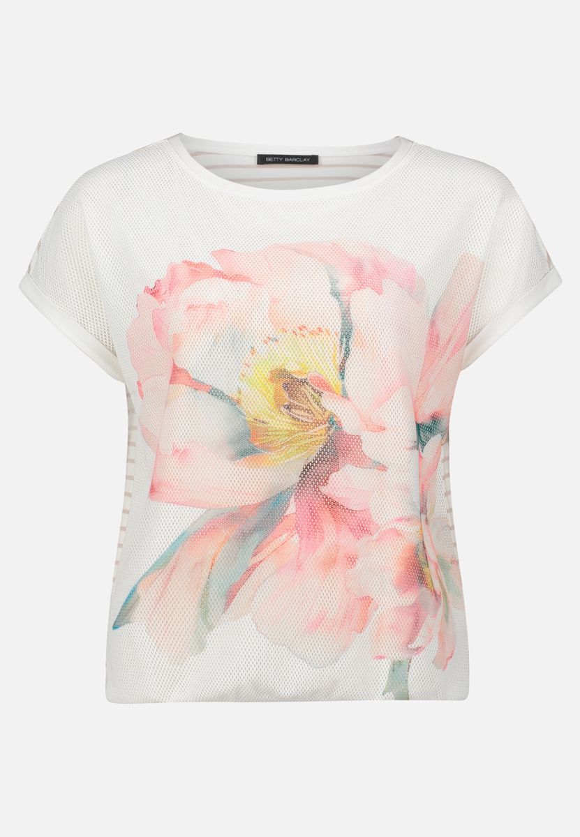 Kurzarm-T-Shirt mit Blumendruck