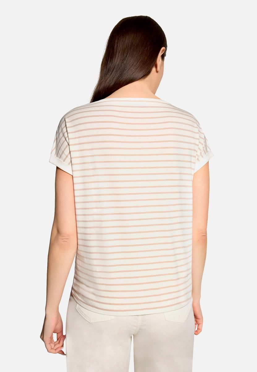 Kurzarm-Shirt mit floralem Mesh-Print