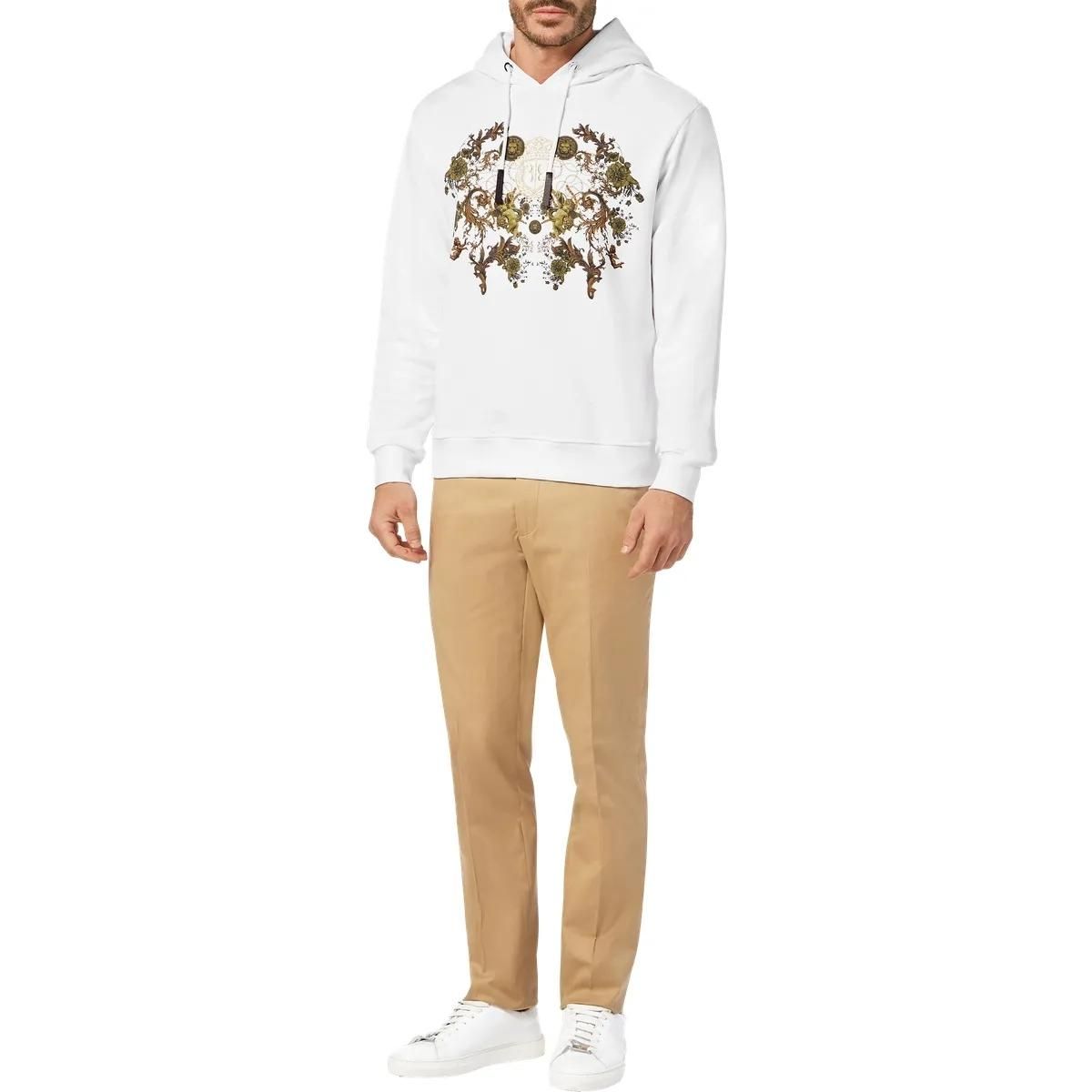 Baumwoll Hoodie mit Crest-Grafikprint