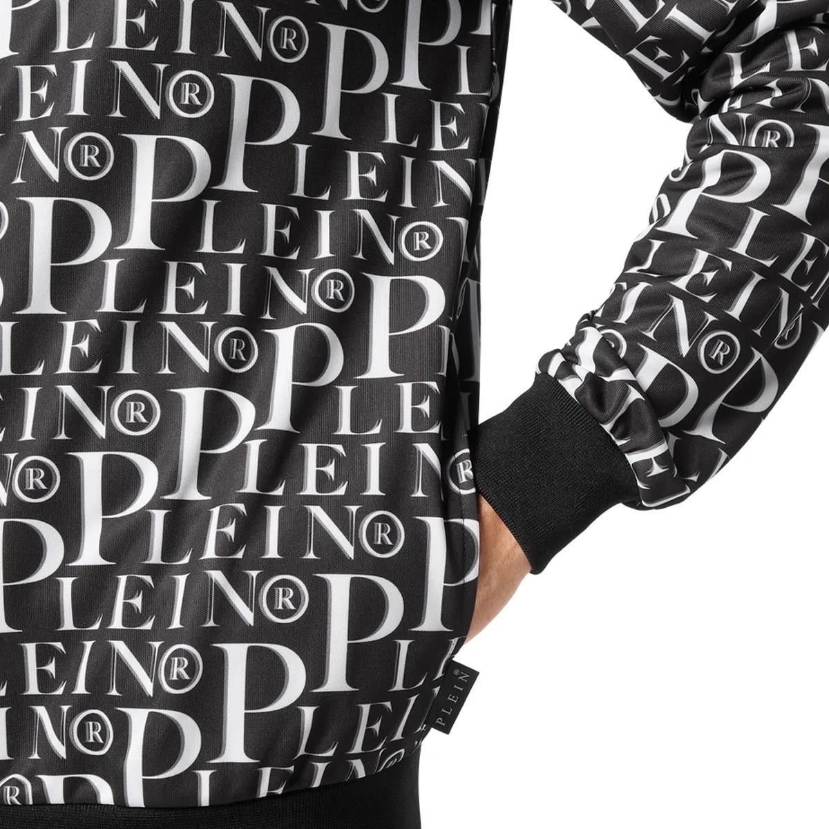 Track Jacke mit Monogramm-Print und Reißverschluss