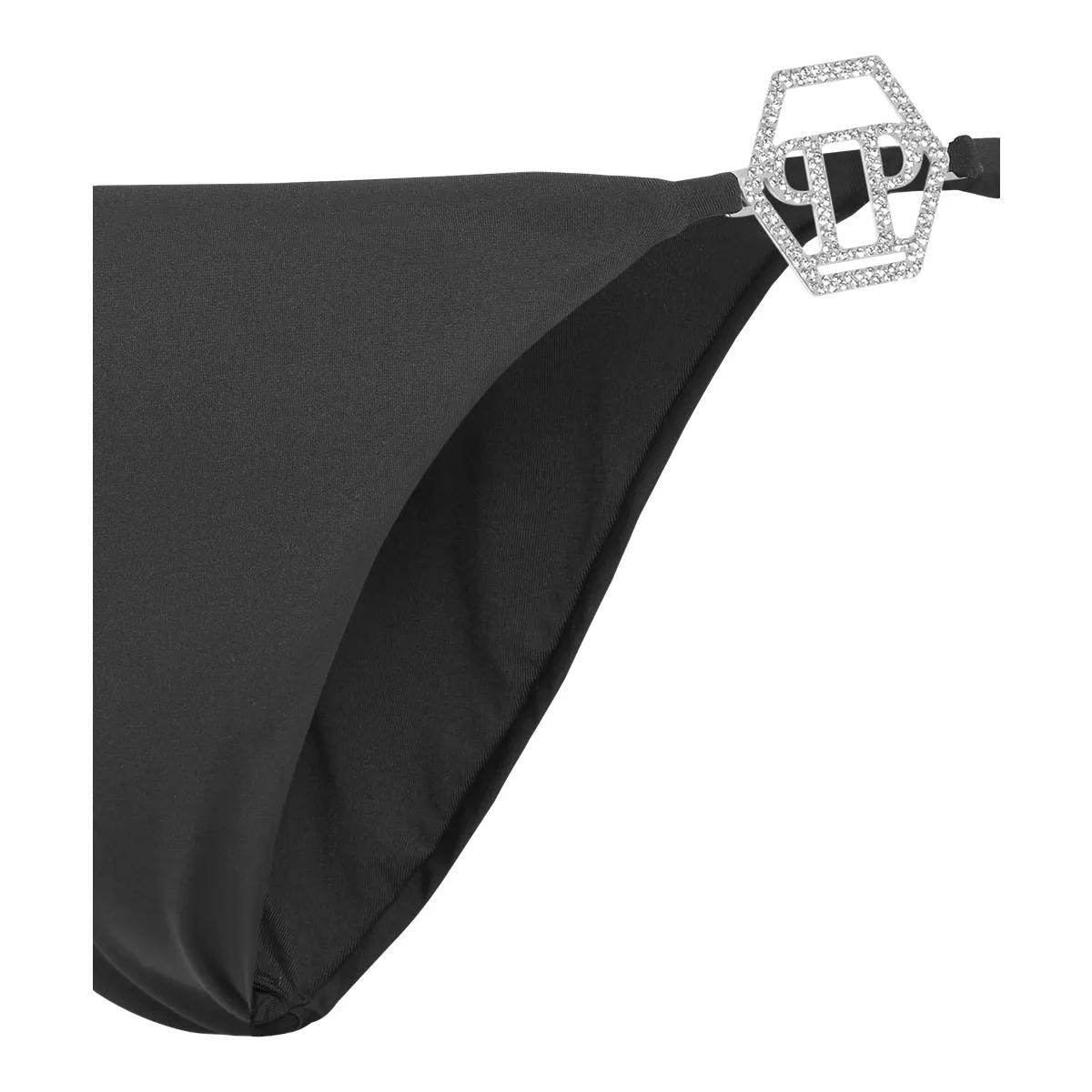 Schwarze String-Bikinihose