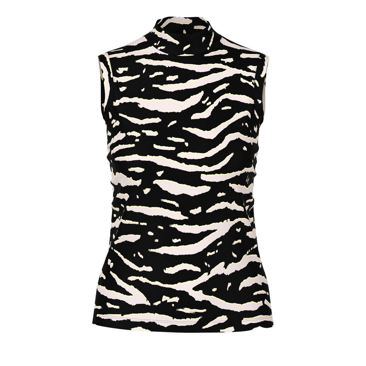 Ärmelloses Top mit auffälligem Zebraprint