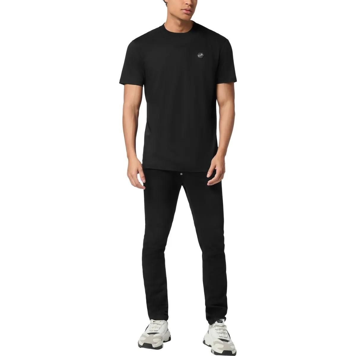 Klassisches Jersey-T-Shirt mit Rundhalsausschnitt