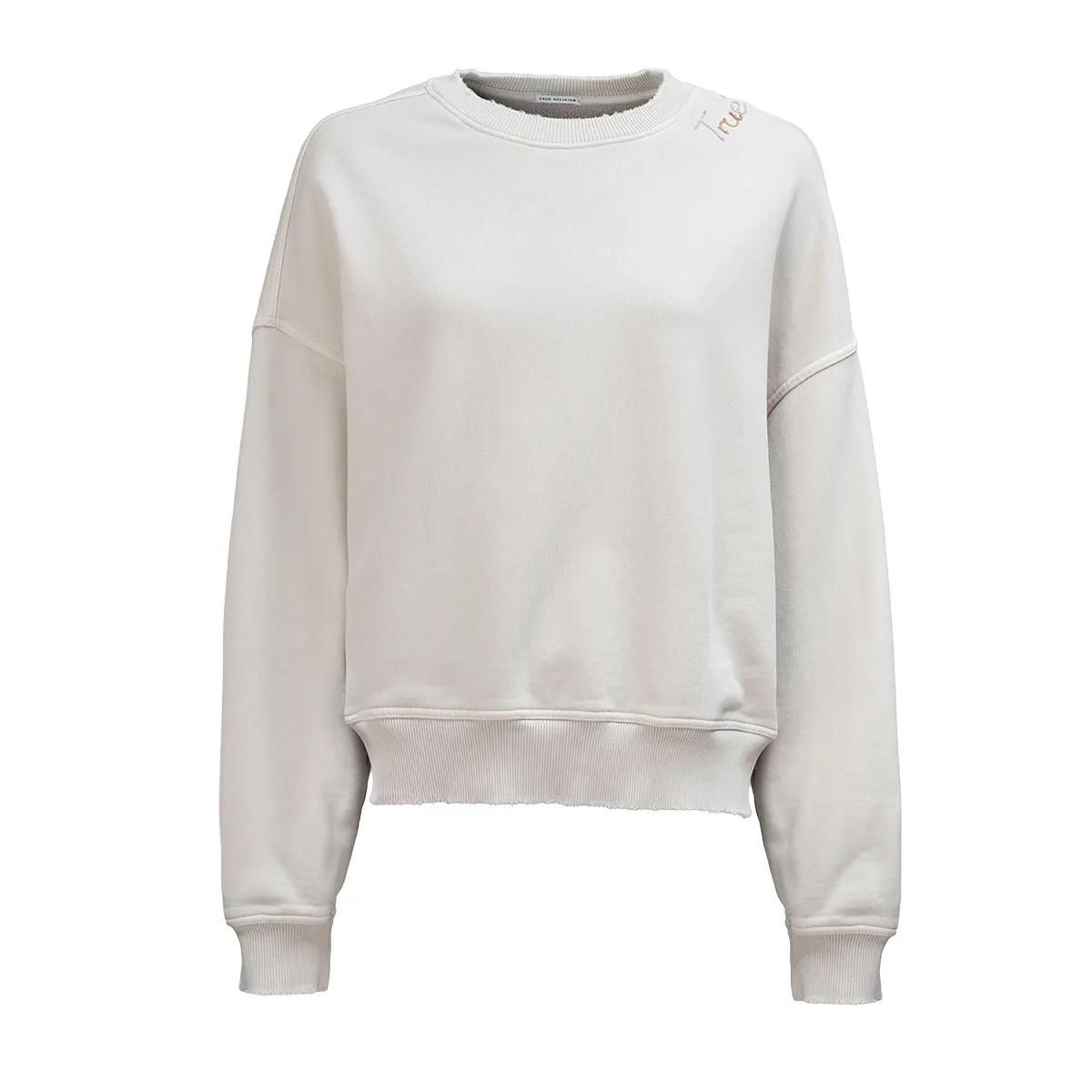 Sweatshirt mit Stickdetail und lockerer Passform