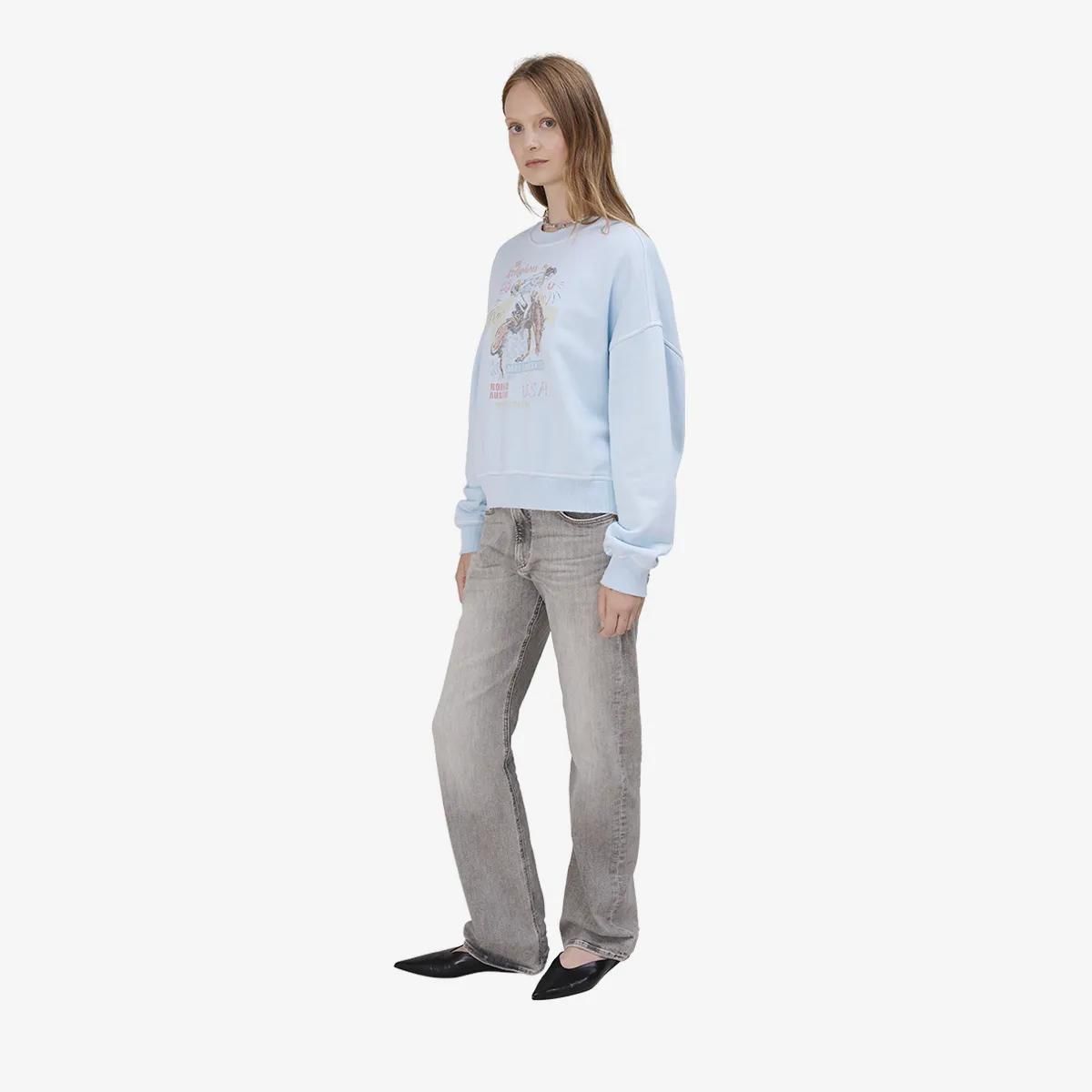 Oversized Sweatshirt mit Rodeo-Grafik