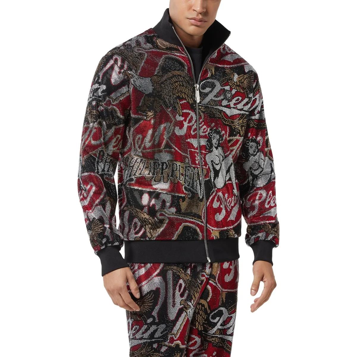 Verzierte Trainingsjacke mit Reißverschluss