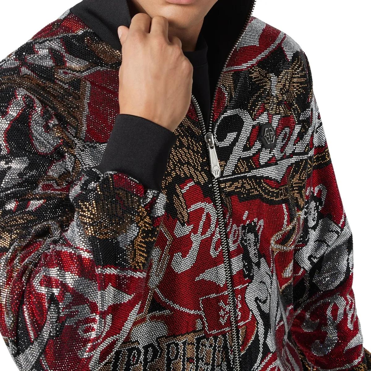 Verzierte Trainingsjacke mit Reißverschluss