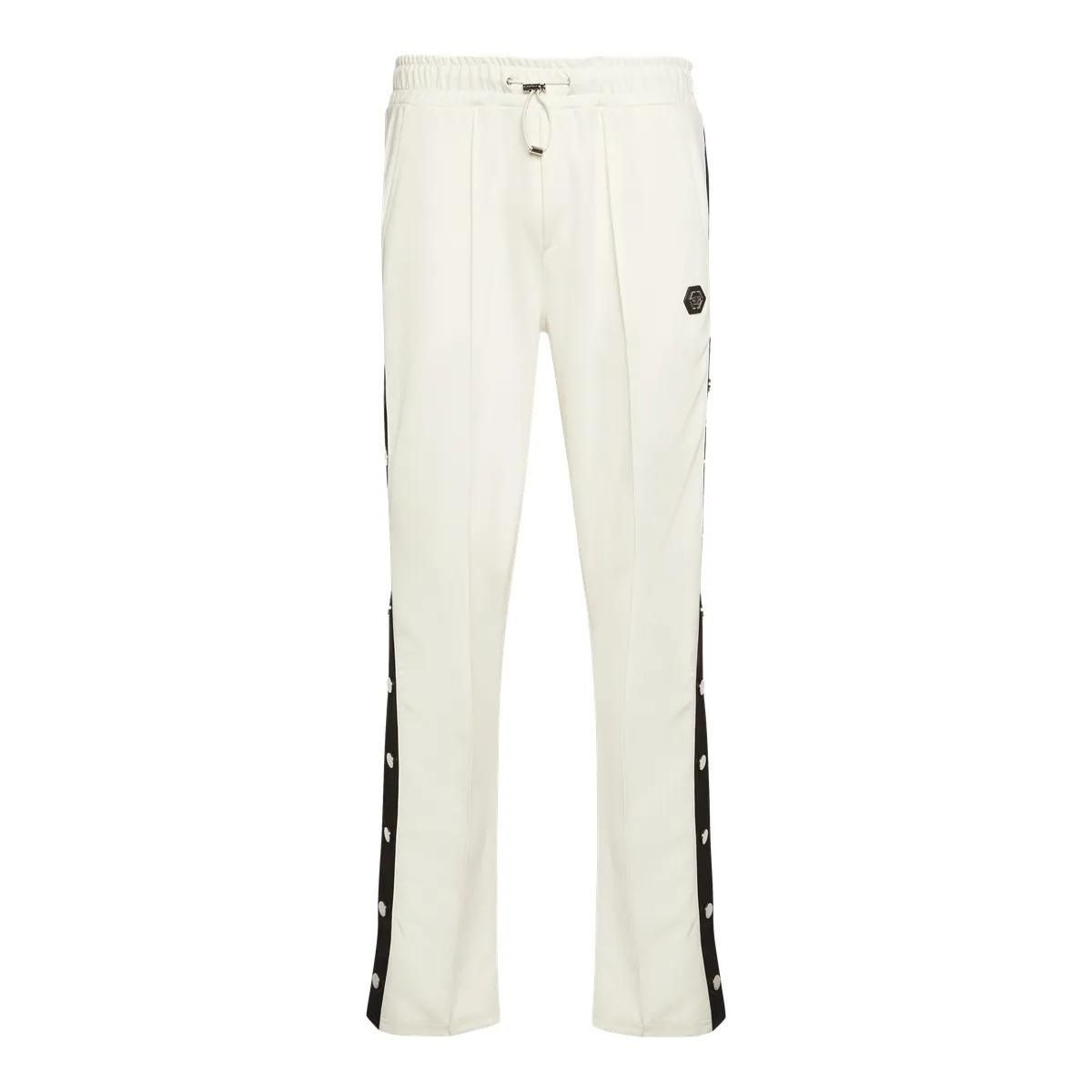 Locker sitzende Loungehose mit Knopfdetails