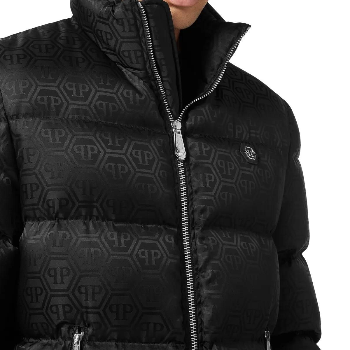 Monogramm-Jacquard-Steppdaunenjacke