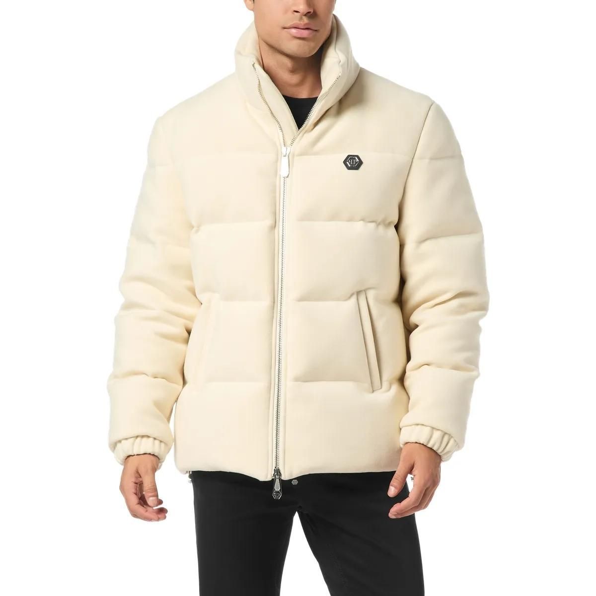 Wattierte Daunenjacke aus Wollmischung