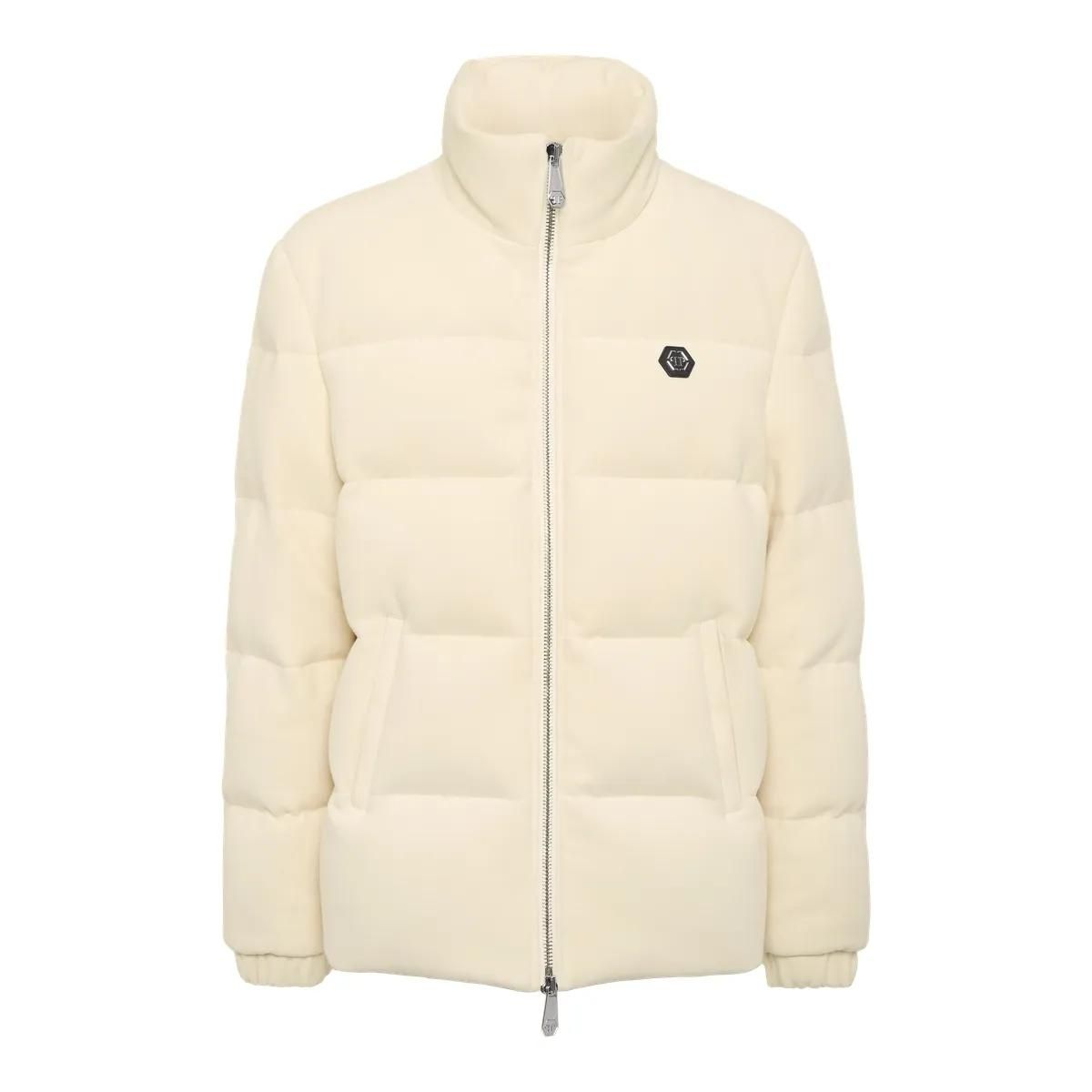 Wattierte Daunenjacke aus Wollmischung