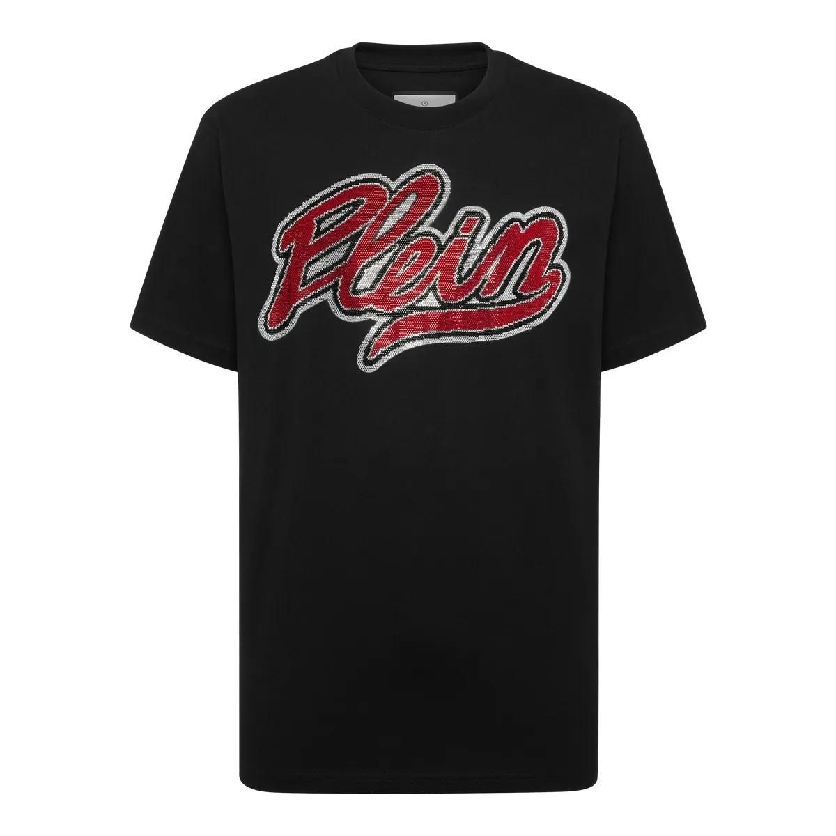 Verziertes T-Shirt mit Grafikdruck und Rundhalsausschnitt