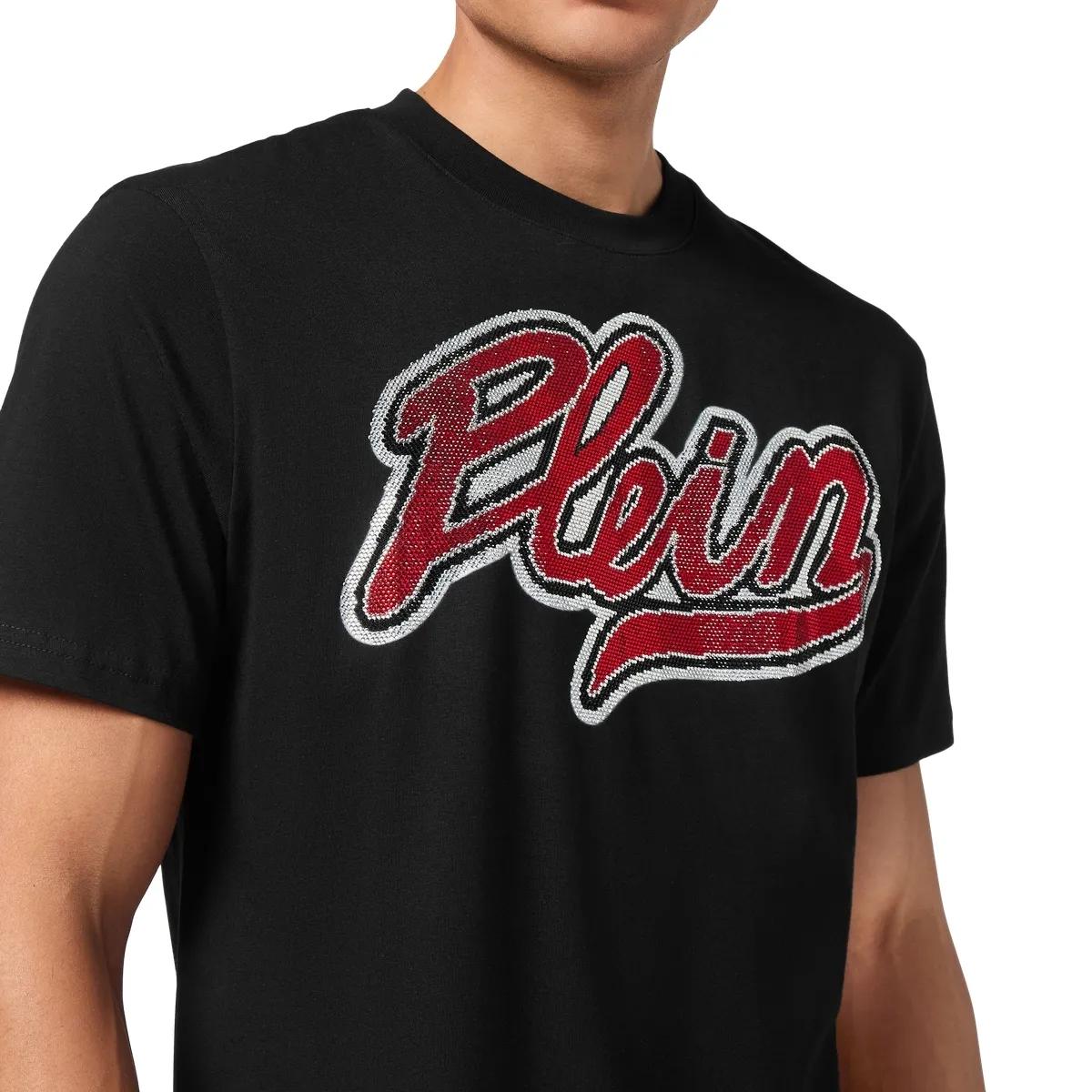Verziertes T-Shirt mit Grafikdruck und Rundhalsausschnitt