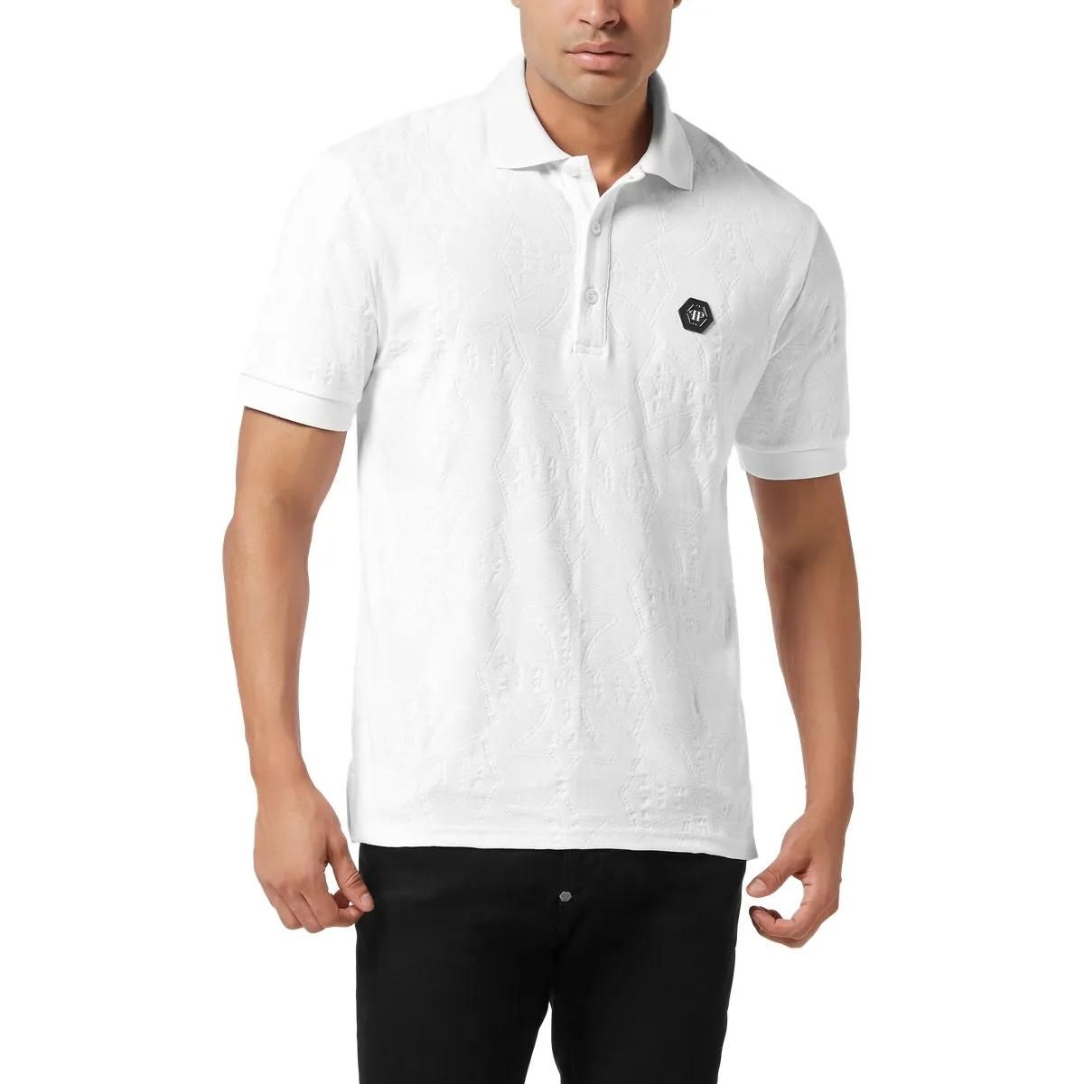 Piqué-Poloshirt aus strukturierter Baumwolle