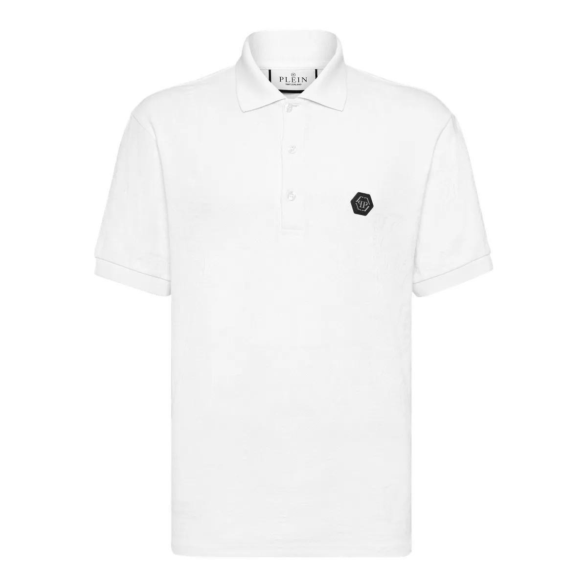 Piqué-Poloshirt aus strukturierter Baumwolle