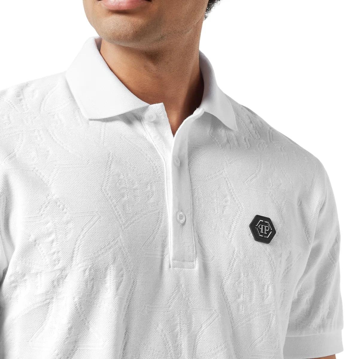 Piqué-Poloshirt aus strukturierter Baumwolle
