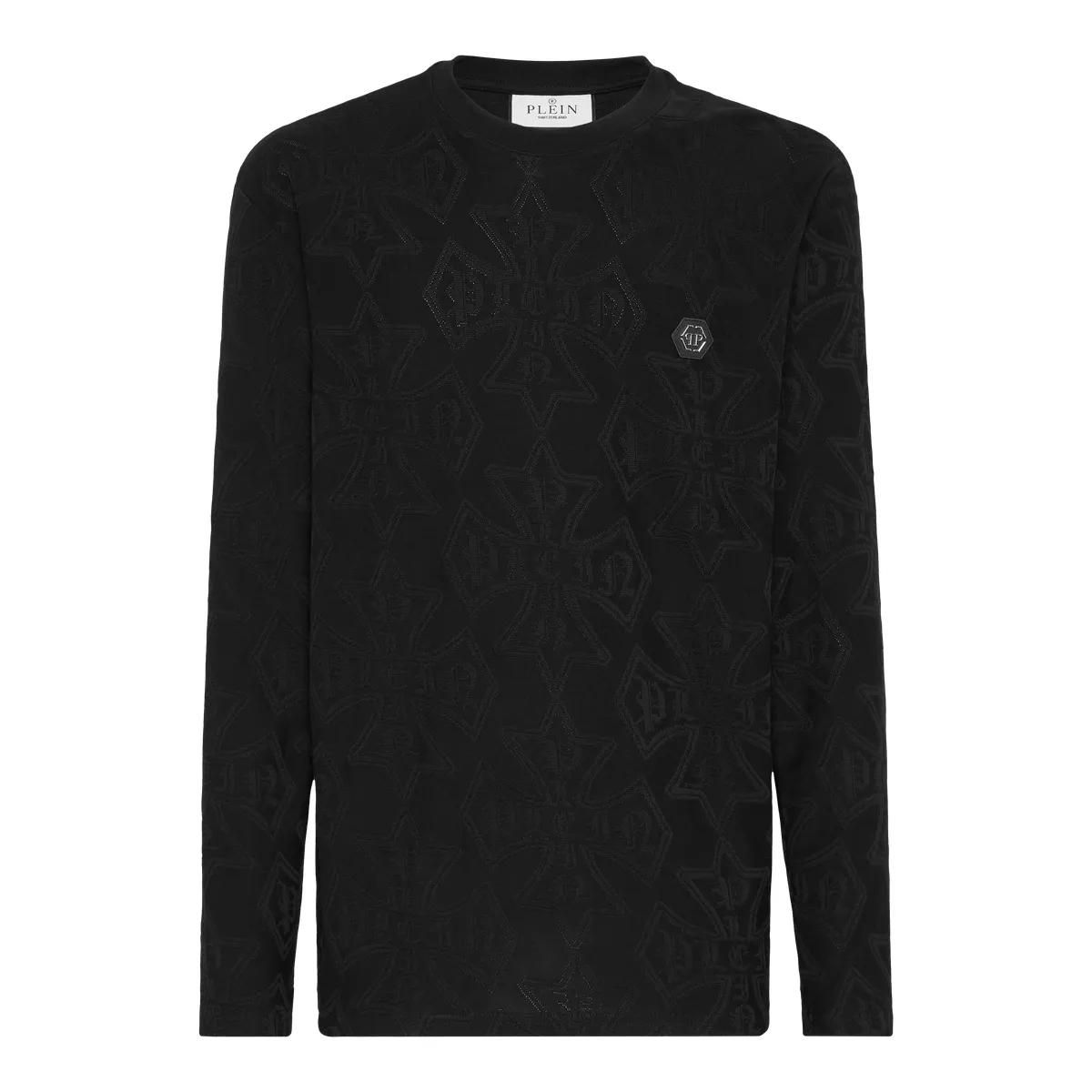 Langarmshirt mit Strukturmuster