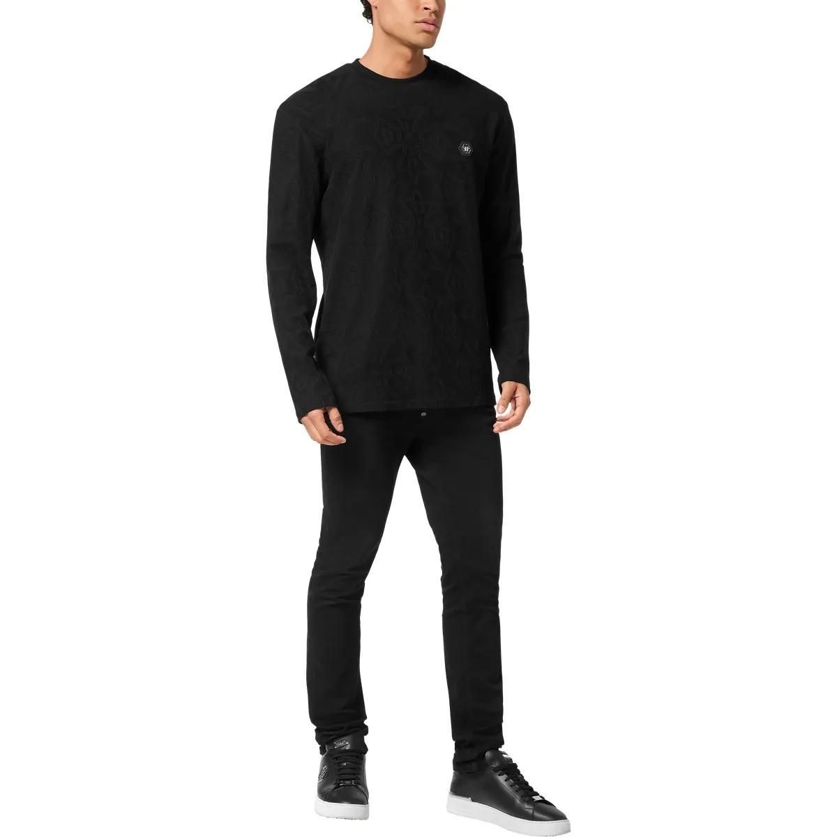 Langarmshirt mit Strukturmuster