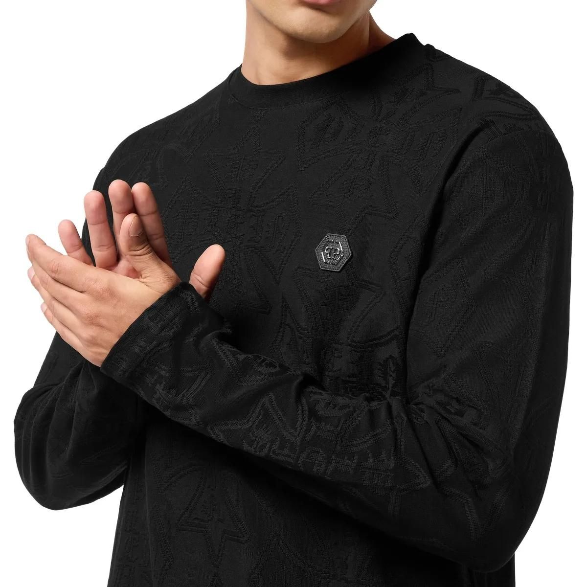 Langarmshirt mit Strukturmuster