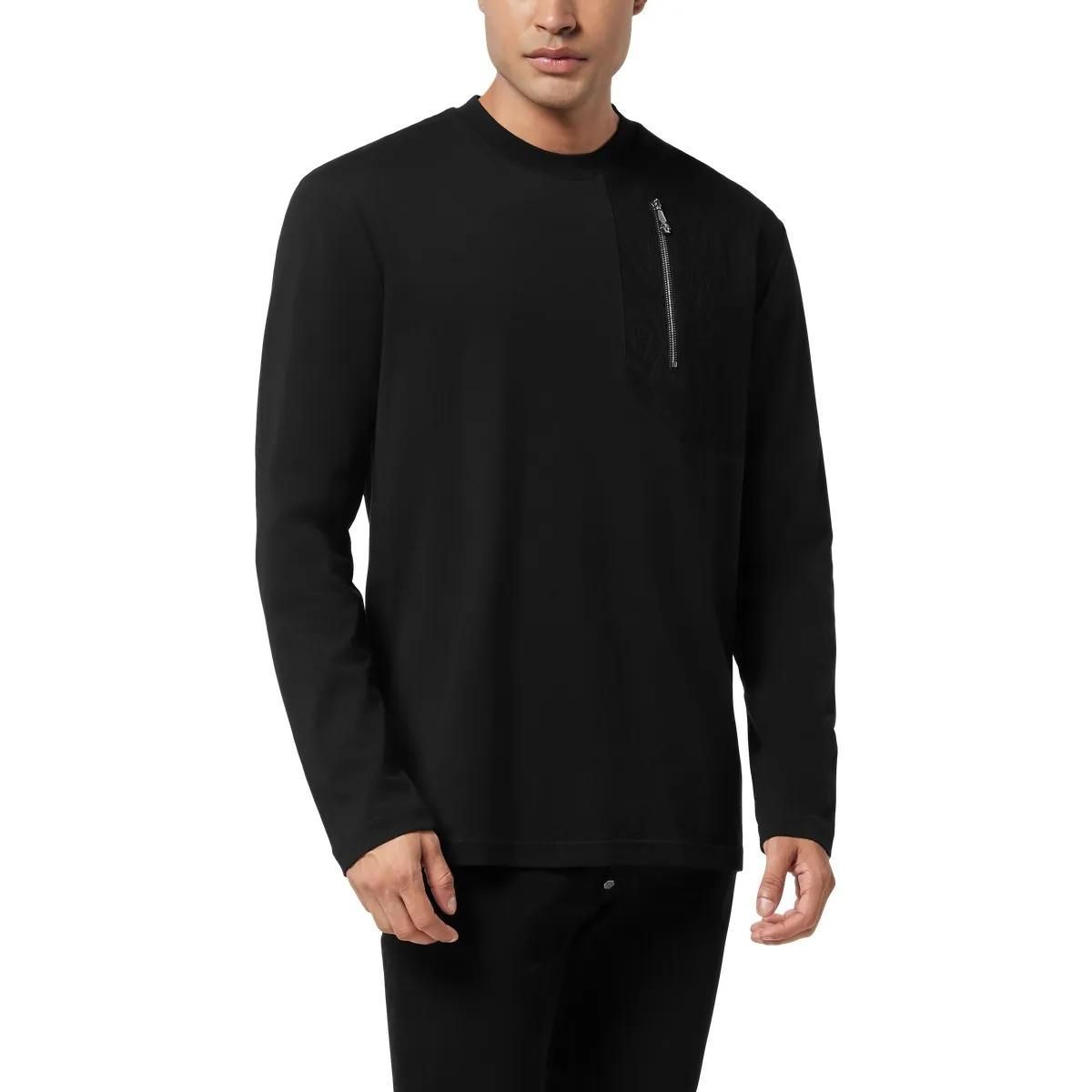 Langarmshirt mit Jacquard-Einsatz