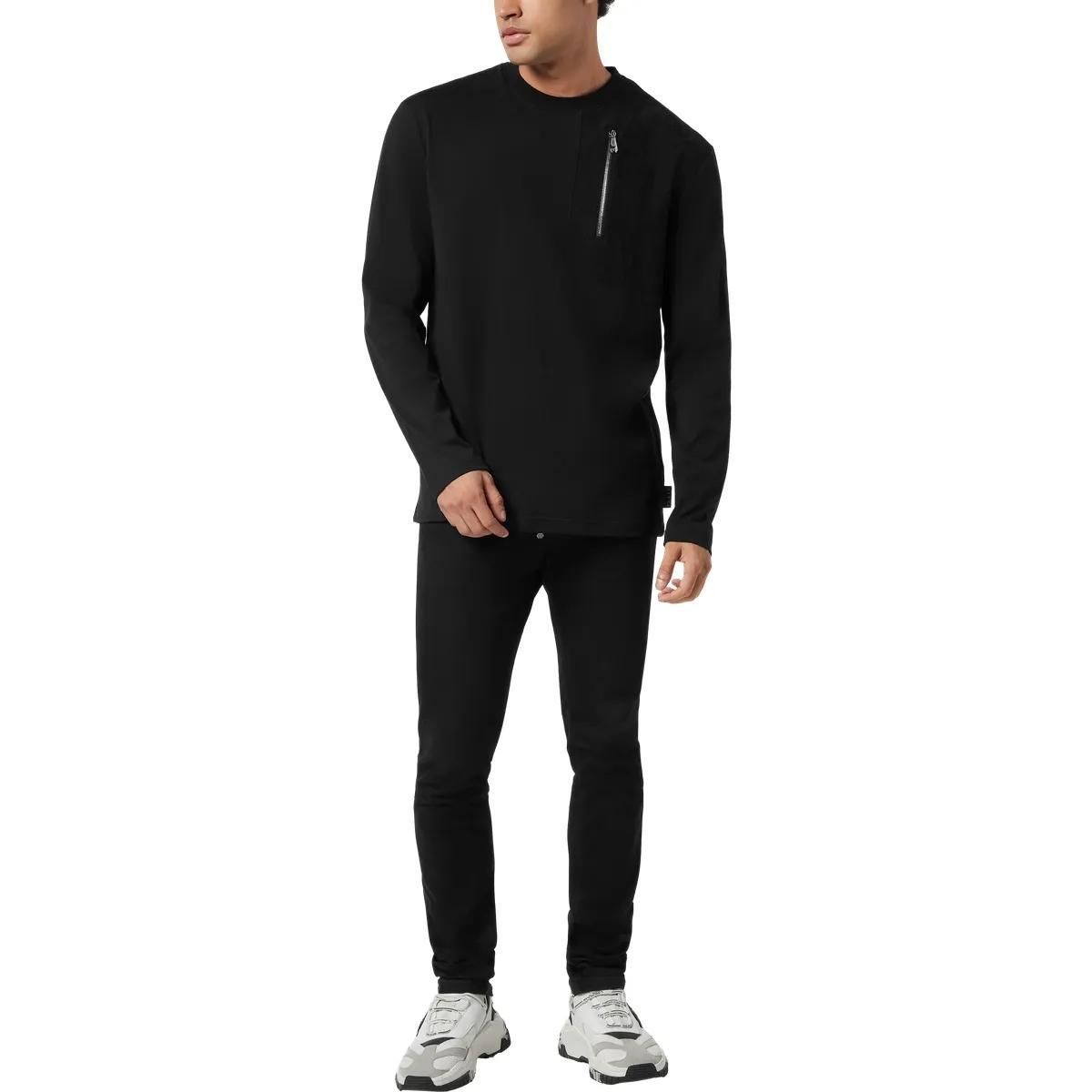 Langarmshirt mit Jacquard-Einsatz